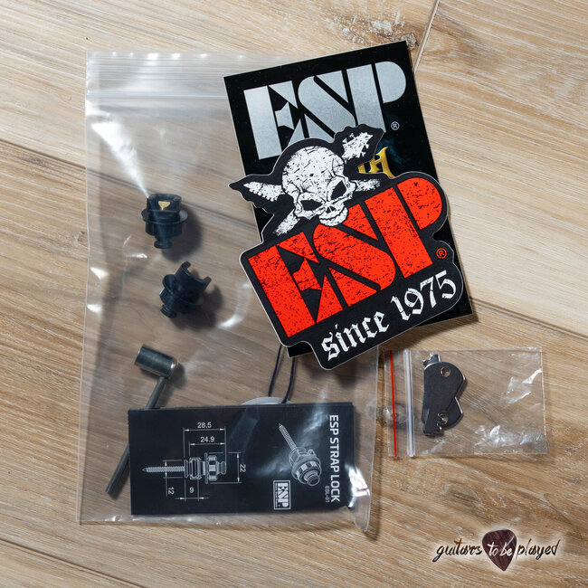 ESP E-II M-I NT Neck Thru Fishman Guitar w/ Case – Snow White