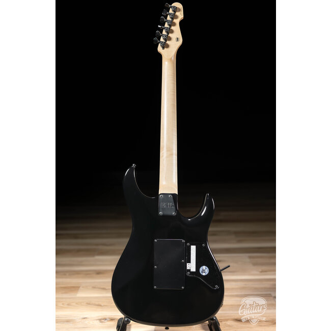 ESP E-II SN-II Left-Handed Burled Maple Top Guitar w/ Case – Nebula Black Burst