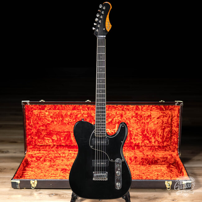 Shabat Lion Special Swamp Ash Baritone w/ Ebony Fretboard & Lollar P-90s – Black