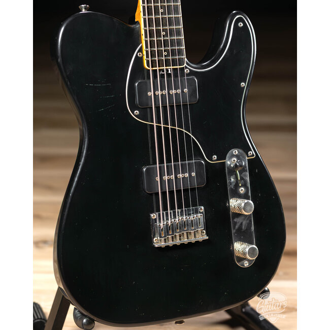 Shabat Lion Special Swamp Ash Baritone w/ Ebony Fretboard & Lollar P-90s – Black