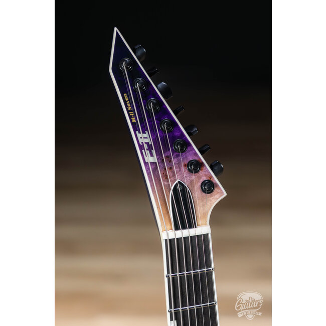 ESP E-II M-II 7 NT Bare Knuckle 7-String Guitar w/ Case – Purple Natural Fade