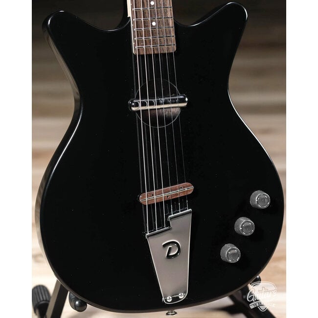 Danelectro Convertible Thinline Acoustic/Electric Guitar – Black