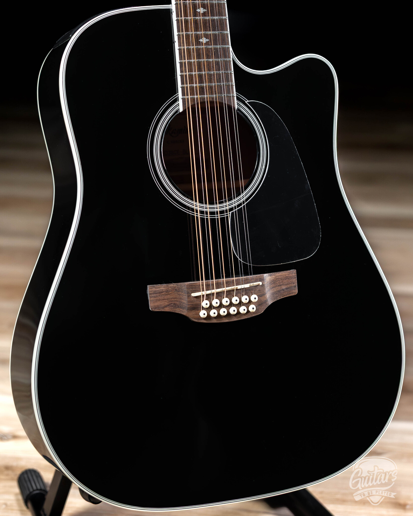 Gd38 Takamine GD38CE 12 String Dreadnought Acoustic Electric w/ Bag – Black ...