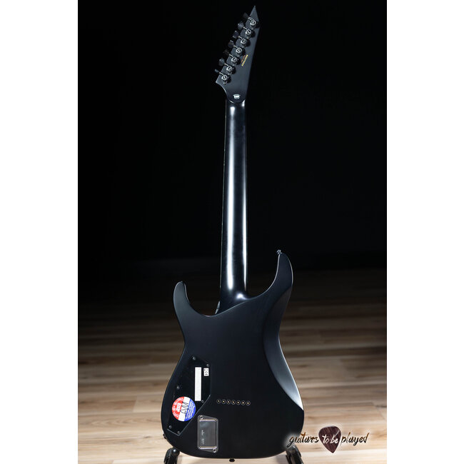 ESP E-II Horizon NT-7B Hipshot 7-String Baritone Guitar w/ Case – Black Satin