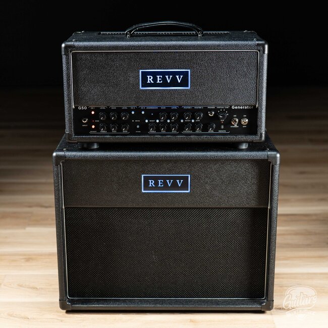Revv G50 50/10W 3-Channel EL34 Tube Amp Head w/ 1x12 Cab & Speaker Cable