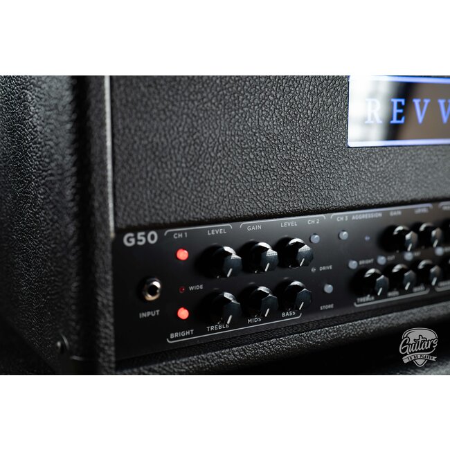 Revv G50 50/10W 3-Channel EL34 Tube Amp Head w/ 1x12 Cab & Speaker Cable