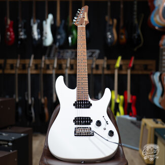 Ibanez Guitars Ibanez AZ2402 Prestige HH Roasted Maple Neck Guitar w/ Case – Pearl White Flat (B Stock)