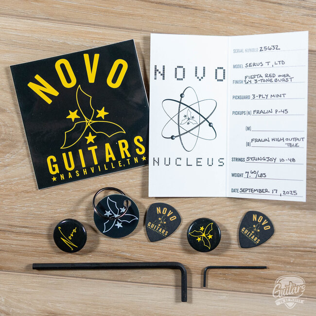 Novo Dealer Limited Serus T Guitar – Fiesta Red over '64 3-Tone Burst