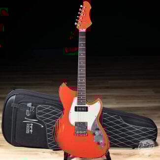 Novo Novo Dealer Limited Serus T Guitar – Fiesta Red over '64 3-Tone Burst