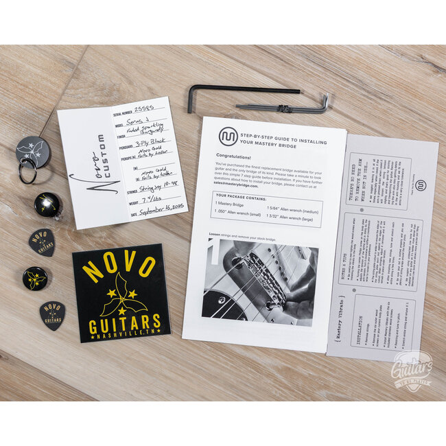 Novo Custom Serus J Guitar w/ Lollar Gold Foils – Faded Sparkling Burgundy