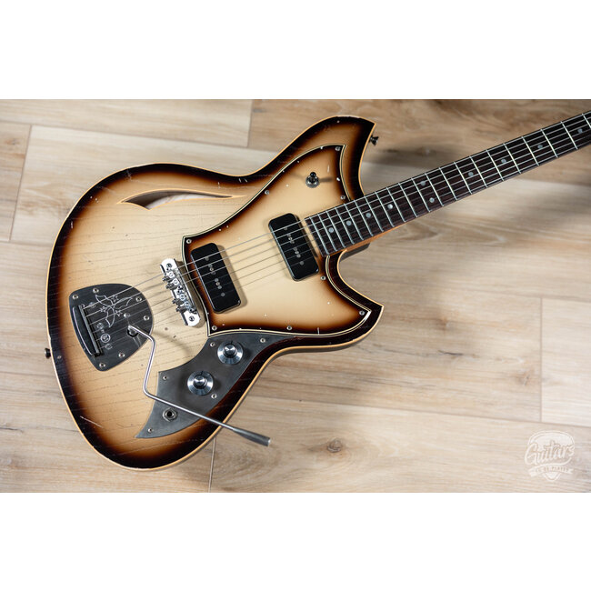 Novo Custom Miris J Semi-Hollow w/ Fralin Alnico P-90s – Toasted Marshmallow