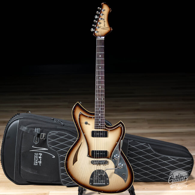 Novo Custom Miris J Semi-Hollow w/ Fralin Alnico P-90s – Toasted Marshmallow