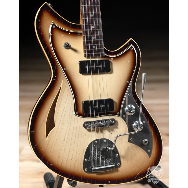 Novo Custom Miris J Semi-Hollow w/ Fralin Alnico P-90s – Toasted Marshmallow