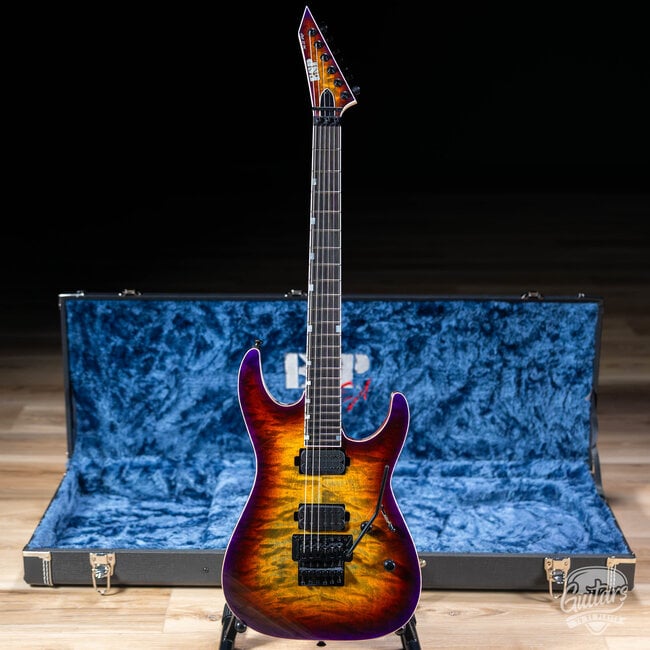 ESP USA M-II Deluxe Floyd Rose Maple Top Guitar w/ Case – Lynch Burst