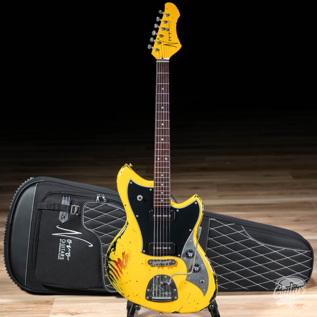 Novo Dealer Limited Nucleus Serus J Guitar – Vandalism Yellow over '64 3T Burst