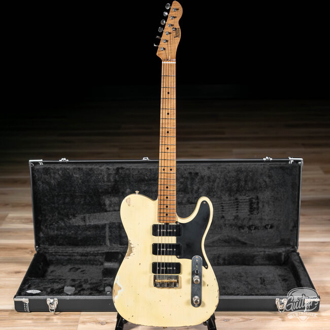 Newhall by LsL Tango 390 Chambered Swamp Ash T-Style w/ 3x P-90s – Vintage Cream