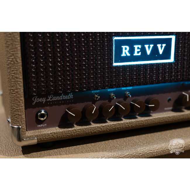 Revv D20 JL Joey Landreth 20/4W Tube Amp Head w/ 1x12 Cab & Speaker Cable –Brown