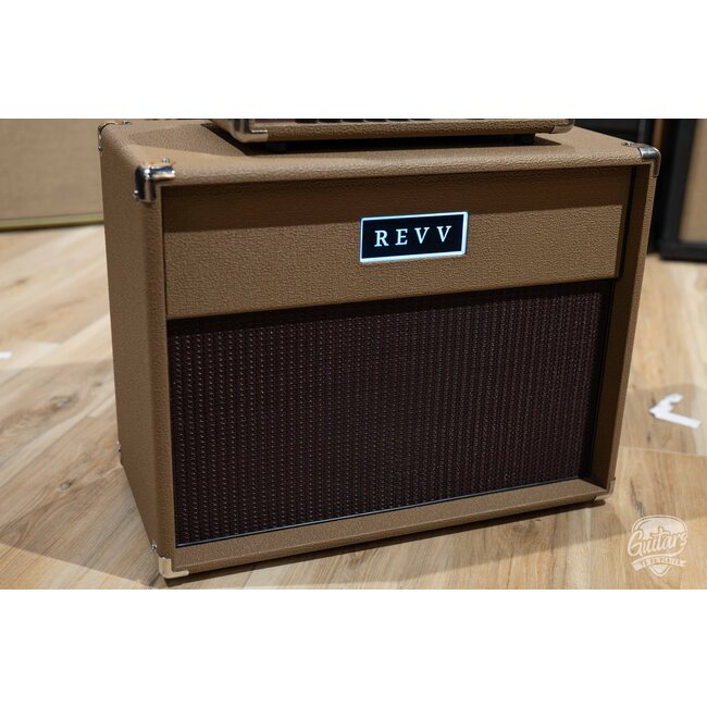 Revv D20 JL Joey Landreth 20/4W Tube Amp Head w/ 1x12 Cab & Speaker Cable –Brown