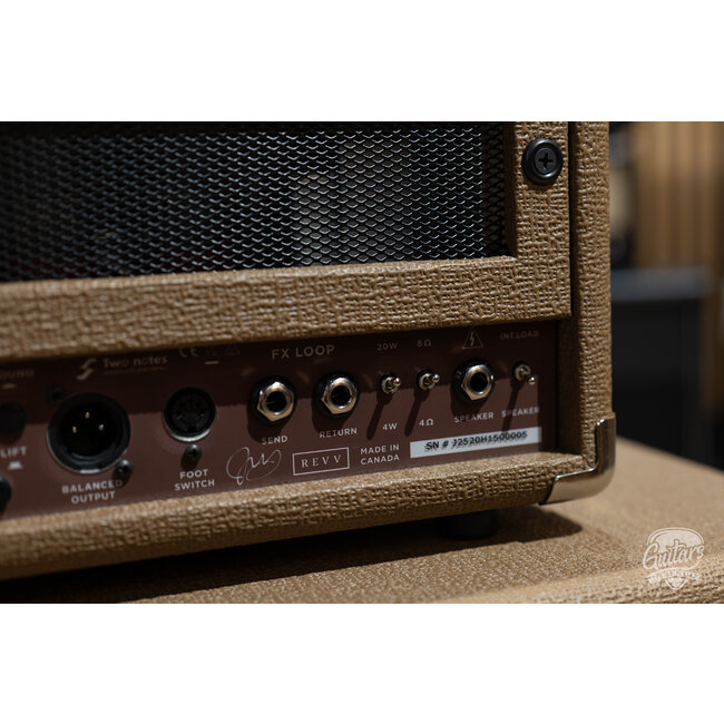 Revv D20 JL Joey Landreth 20/4W Tube Amp Head w/ 1x12 Cab & Speaker Cable –Brown