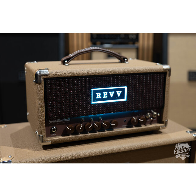 Revv D20 JL Joey Landreth 20/4W Tube Amp Head w/ 1x12 Cab & Speaker Cable –Brown
