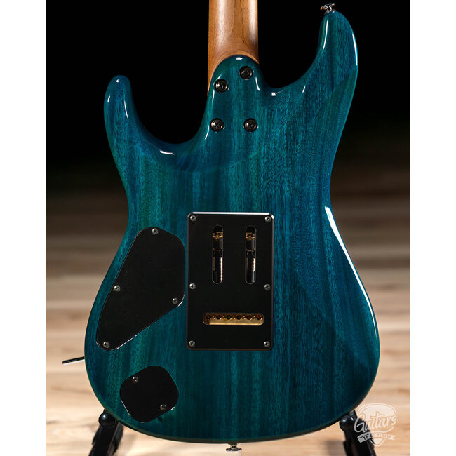 Ibanez MMN1 Martin Miller Signature Guitar w/ Case – Transparent Aqua Blue