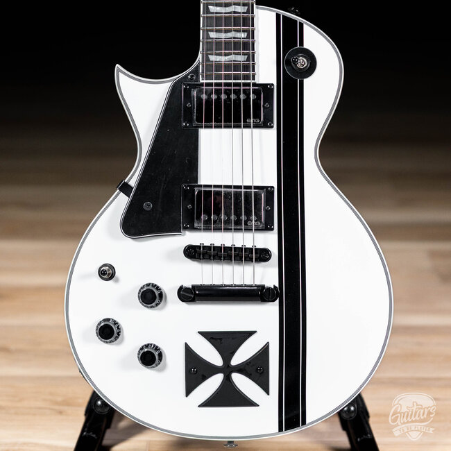 ESP LTD Iron Cross LH James Hetfield Left-Handed Guitar w/ Case – Snow White