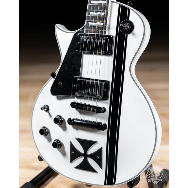 ESP LTD Iron Cross LH James Hetfield Left-Handed Guitar w/ Case – Snow White