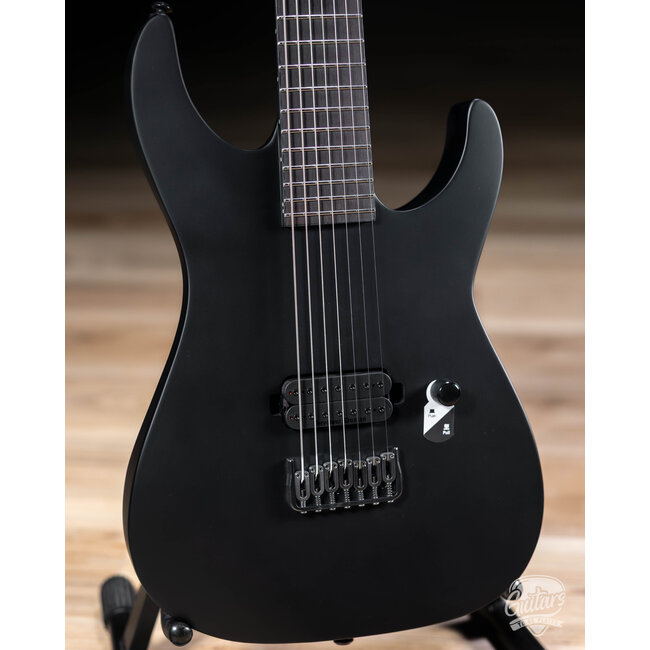 ESP LTD M-7HT Baritone Black Metal 7-String Guitar – Black Satin (M-7BHT)