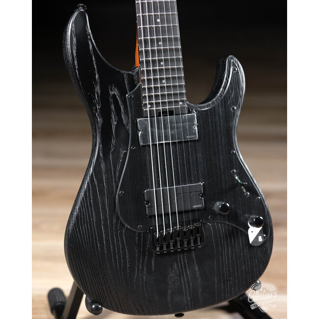 ESP LTD SN-1007 HT Baritone 7-String Swamp Ash Guitar – Black Blast