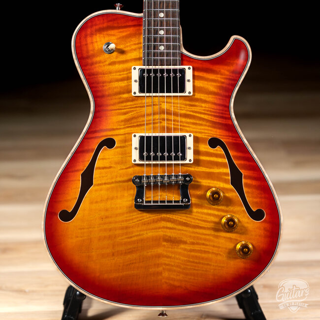 Knaggs Chena T2 Flame Top Hollowbody Guitar – CherryBurst