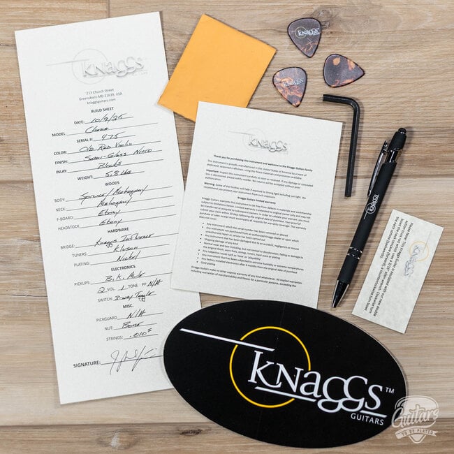 Knaggs Chena Spruce Top Hollowbody Guitar – Old Red Violin