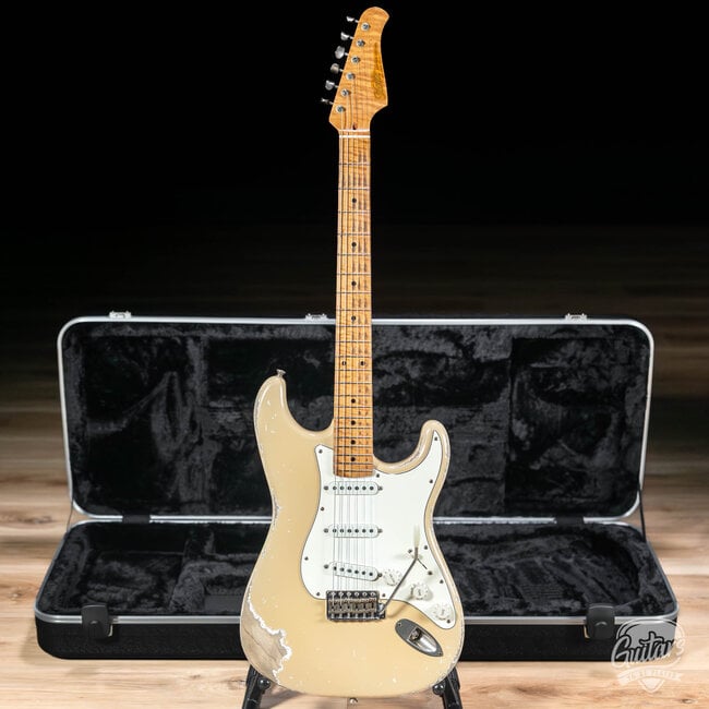 Xotic XSC-1 Swamp Ash S-Style w/ Roasted Flame Maple Neck – Desert Sand