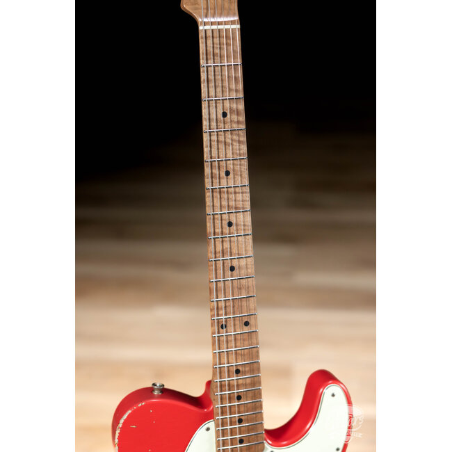 Xotic XTC-1 Alder T-Style w/ Roasted Flame Maple Neck – Fiesta Red over 3TB