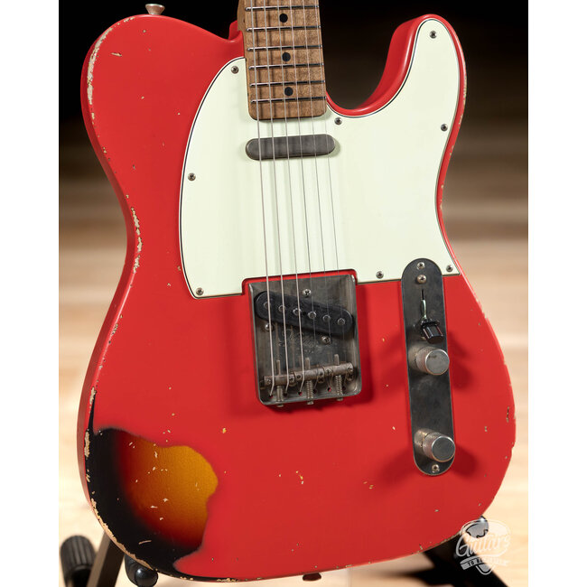 Xotic XTC-1 Alder T-Style w/ Roasted Flame Maple Neck – Fiesta Red over 3TB