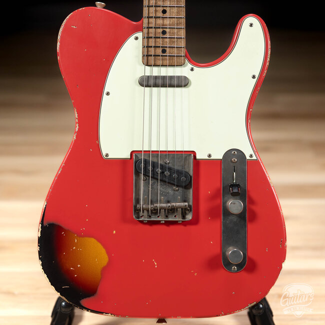 Xotic XTC-1 Alder T-Style w/ Roasted Flame Maple Neck – Fiesta Red over 3TB