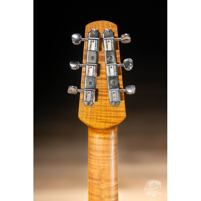 Shabat Lynx HSS Alder S-Style w/ Flame Maple & Snakehead – Blue Marlin Sparkle