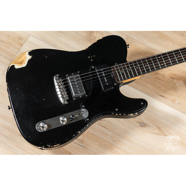 Shabat Lion Special Sugar Pine T-Style w/ Alnico Pole P-90 & Novel 90 – Black