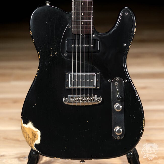 Shabat Lion Special Sugar Pine T-Style w/ Alnico Pole P-90 & Novel 90 – Black