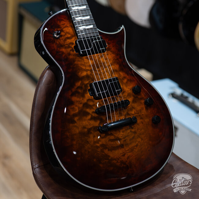 ESP E-II Eclipse Fishman Guitar w/ Case – Tiger Eye Sunburst (B-stock )