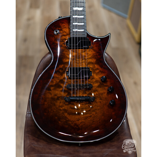 ESP E-II Eclipse Fishman Guitar w/ Case – Tiger Eye Sunburst (B-stock )