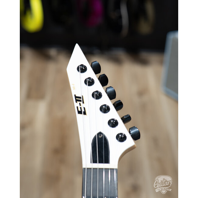 ESP E-II M-I NT Neck Thru Fishman Guitar w/ Case – Snow White (B-stock)