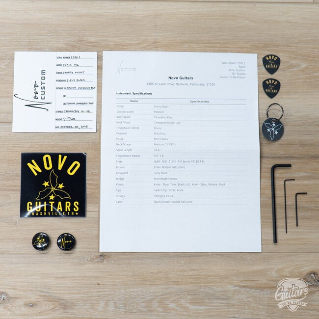 Novo Custom Idris HH w/ Ebony Fretboard & Fralin PAFs - Starry Night