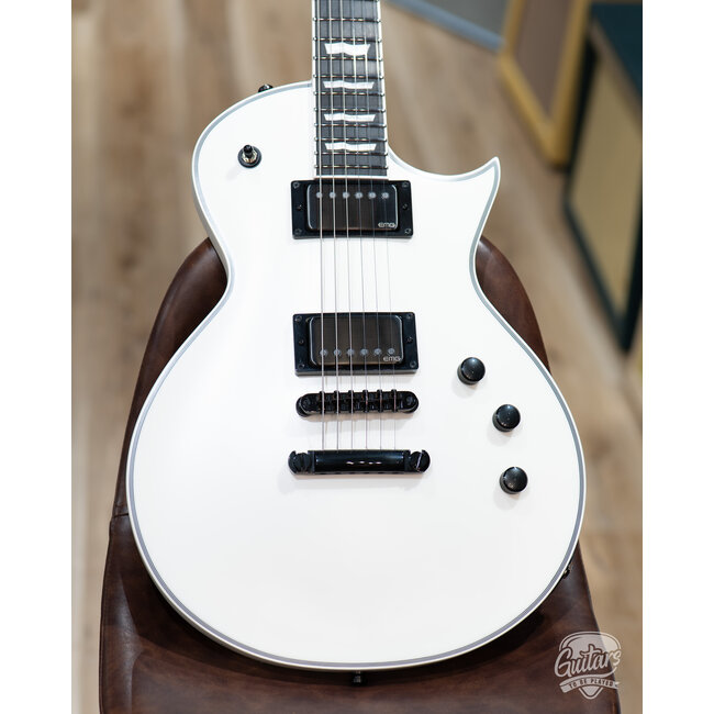 ESP E-II Eclipse EMG Electric Guitar w/ Case – Snow White Satin (B-stock)