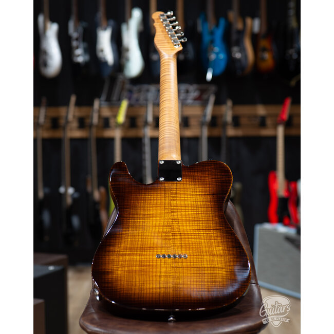 CP Thornton Thinline Classic II Fiddleback Olive Ash w/ Ellis PUs –Tobacco Burst