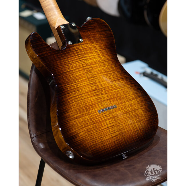 CP Thornton Thinline Classic II Fiddleback Olive Ash w/ Ellis PUs –Tobacco Burst