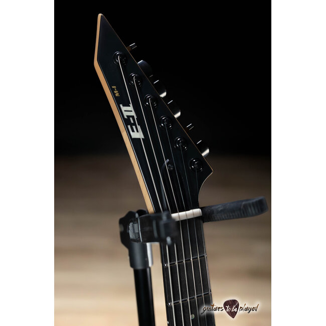 ESP E-II M-I NT Neck Thru EMG Guitar w/ Case – Black Satin
