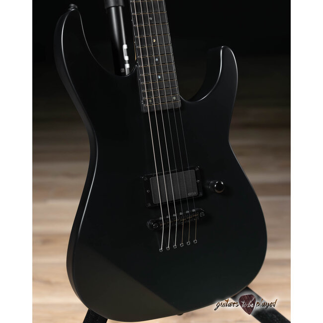 ESP E-II M-I NT Neck Thru EMG Guitar w/ Case – Black Satin