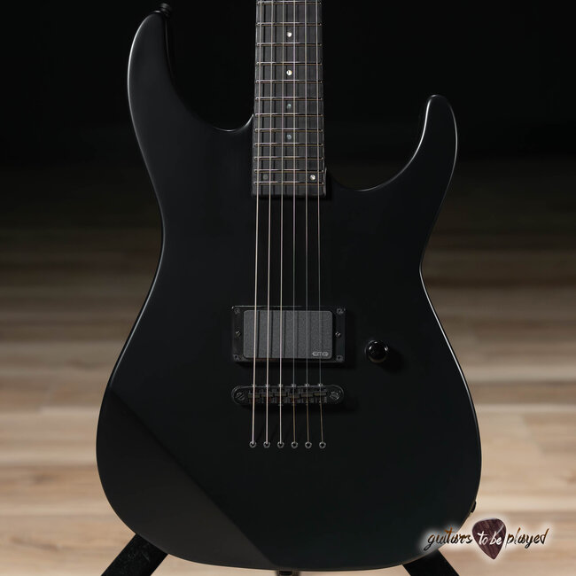 ESP E-II M-I NT Neck Thru EMG Guitar w/ Case – Black Satin