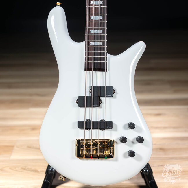 Spector Euro 4 Classic EMG Bass Guitar w/ Gold Hardware – Solid White