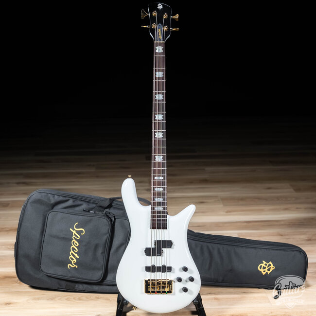 Spector Euro 4 Classic EMG Bass Guitar w/ Gold Hardware – Solid White